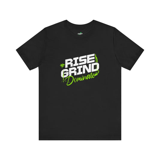 Motivational Tee - Bold Quote, Gym Aesthetic, Black & Neon Green