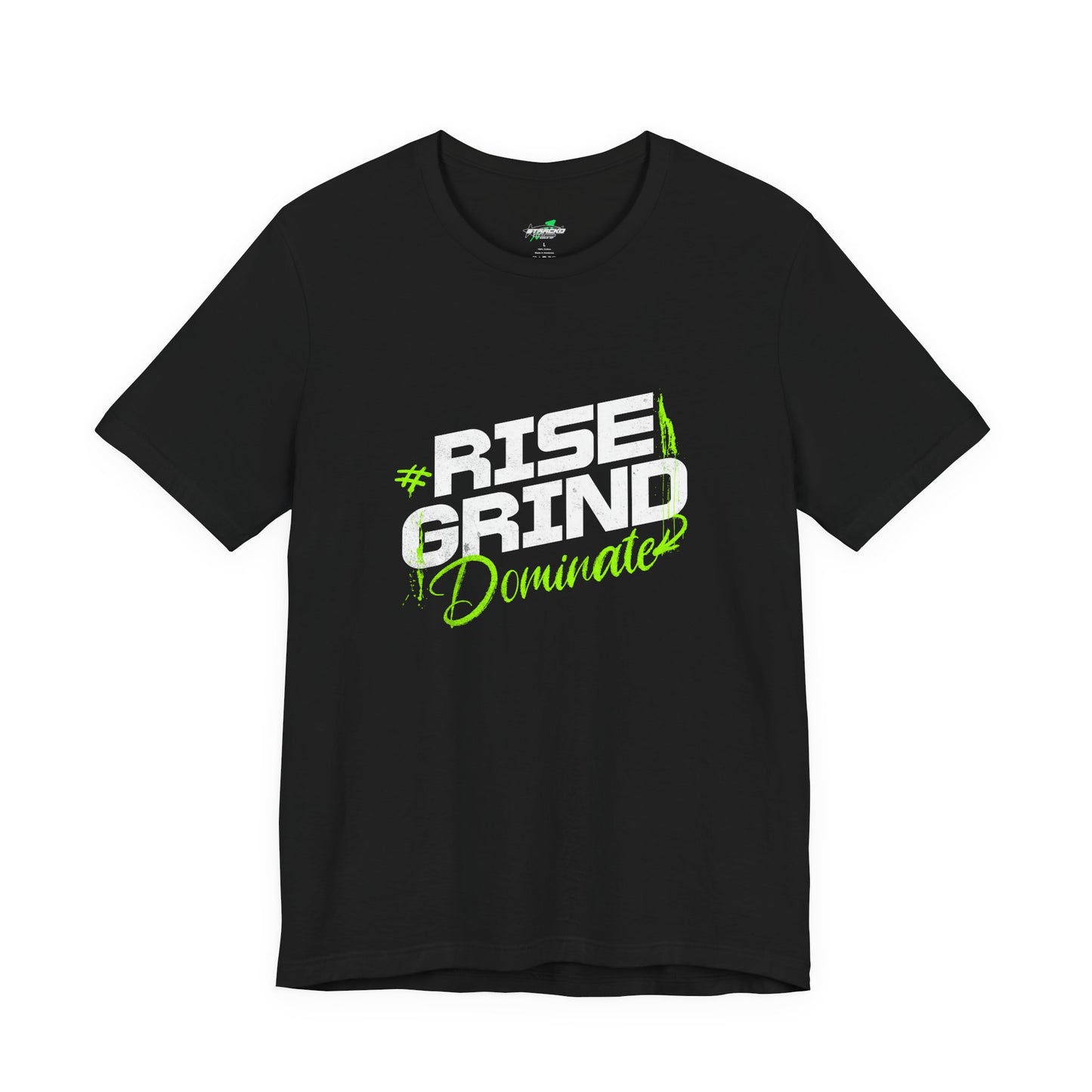 Motivational Tee - Bold Quote, Gym Aesthetic, Black & Neon Green