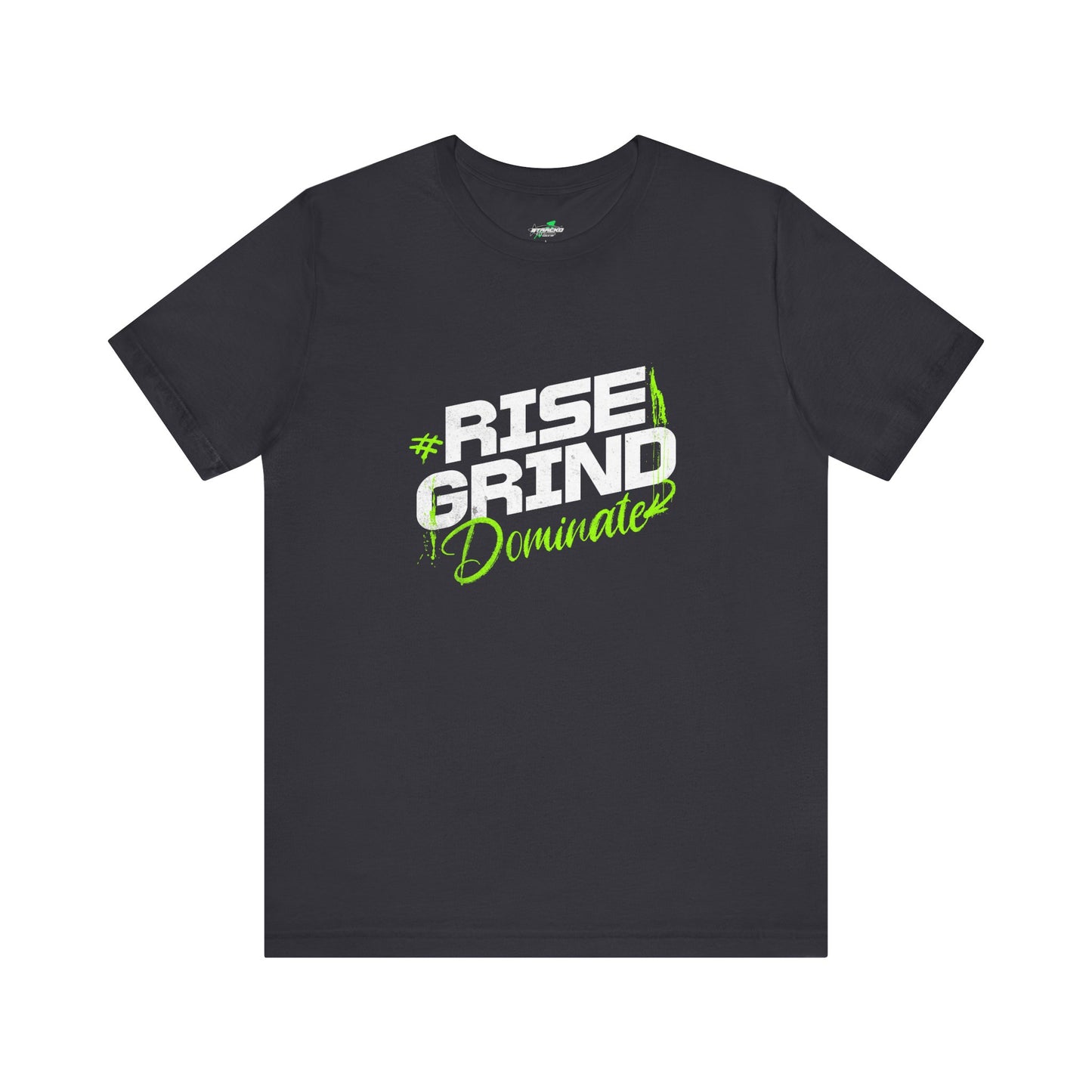 Motivational Tee - Bold Quote, Gym Aesthetic, Black & Neon Green