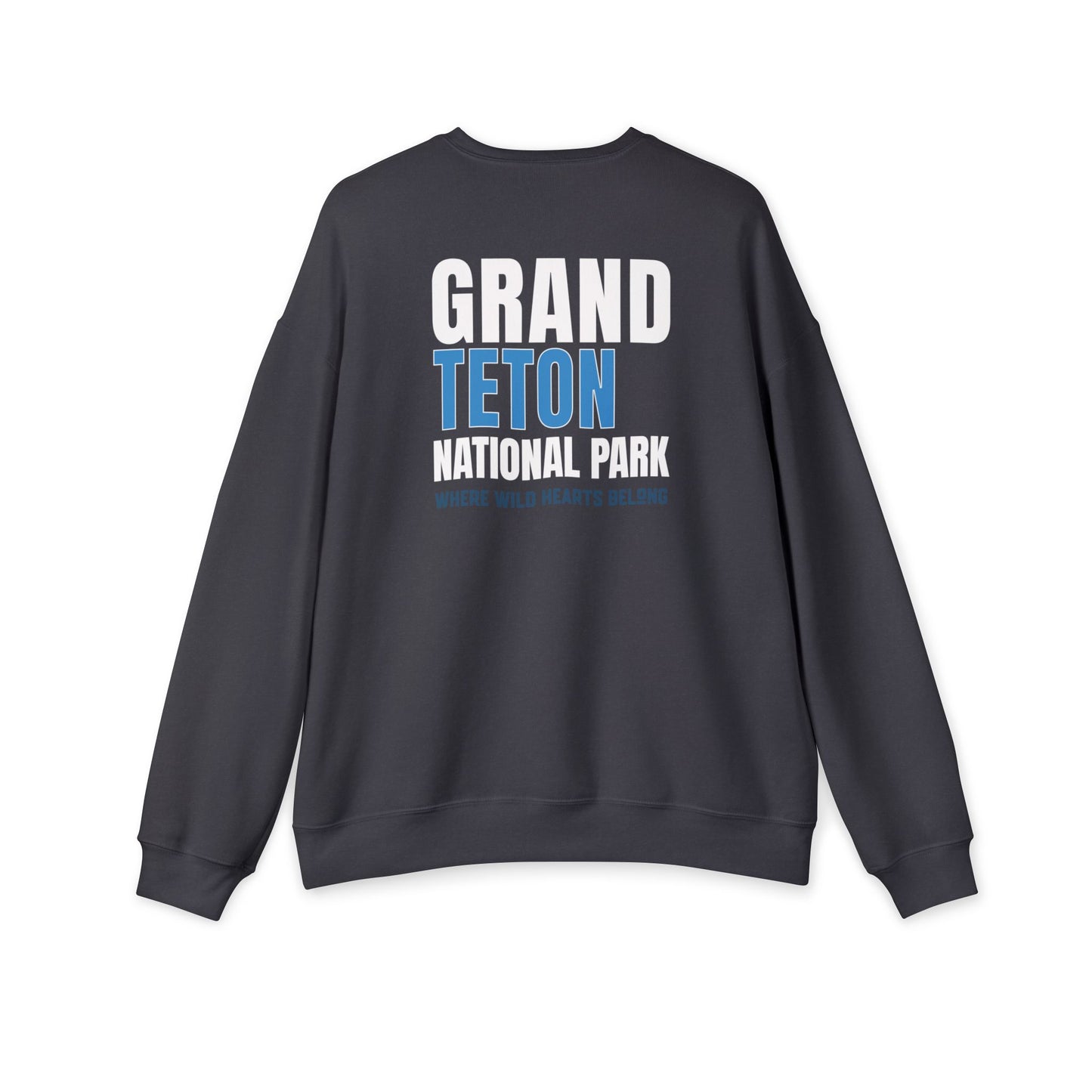 Grand Teton National Park Sweatshirt — Coordinates & Bold Logo Crewneck