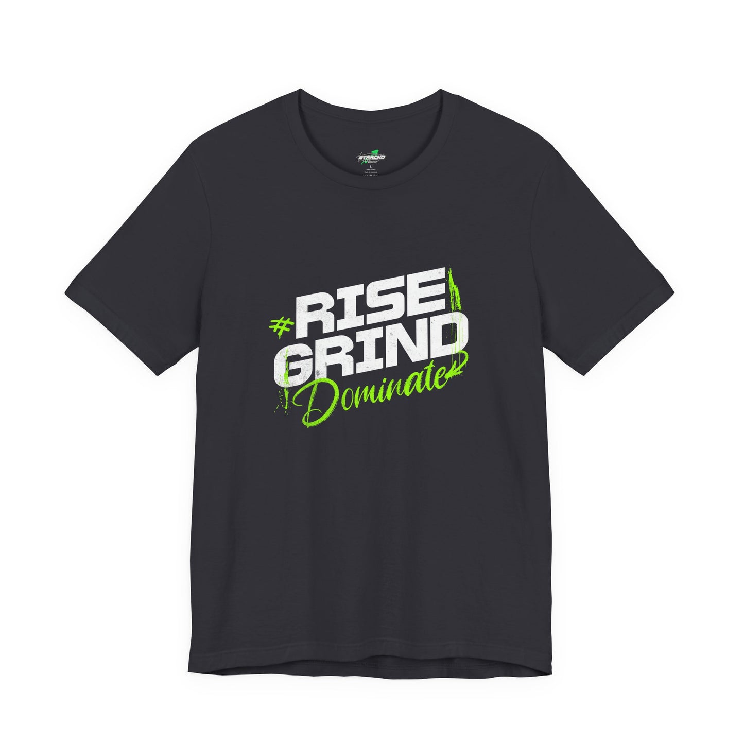 Motivational Tee - Bold Quote, Gym Aesthetic, Black & Neon Green